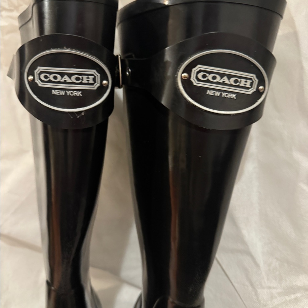 Coach Rain Boots, black and statement making - Picture 4 of 16